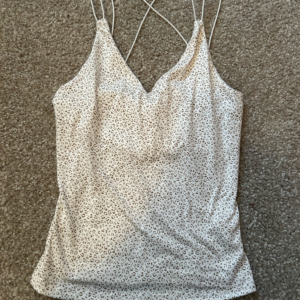 Leopard Print Spaghetti Strap Top